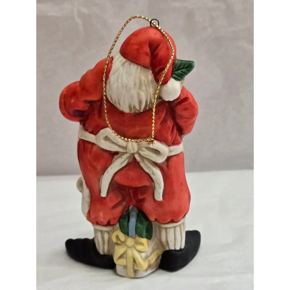 Vintage Santa Claus Ornament Figurine Toy List Christmas Holiday Decor